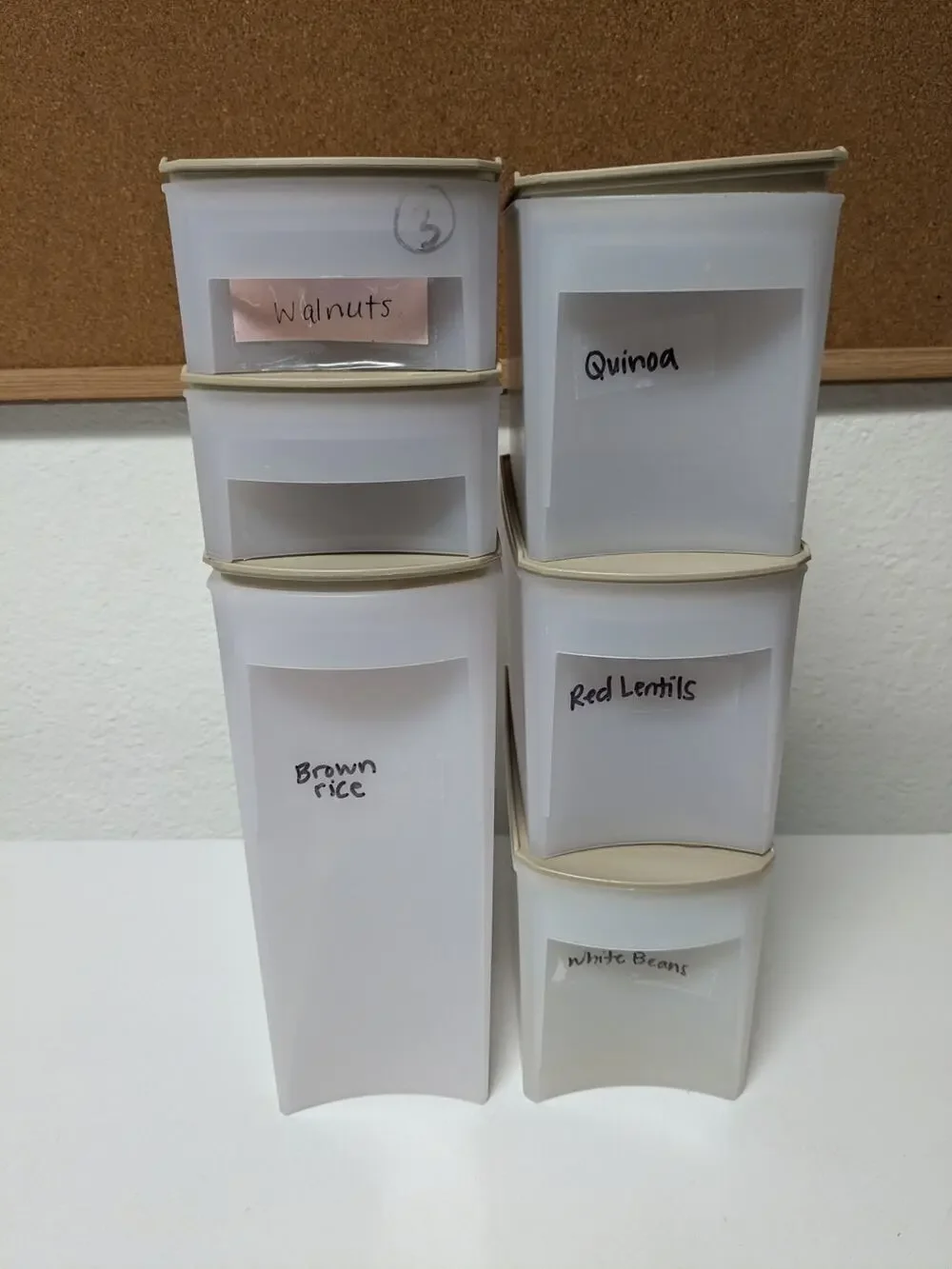 Tupperware Shelf Smart Pantry Storage Modular Containers Slim set of 6 with lids